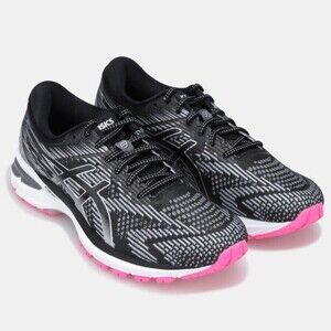 Asics Women's GT 2000-8 Lite Show Running Sneakers in Black/Hot Pink, Size 8